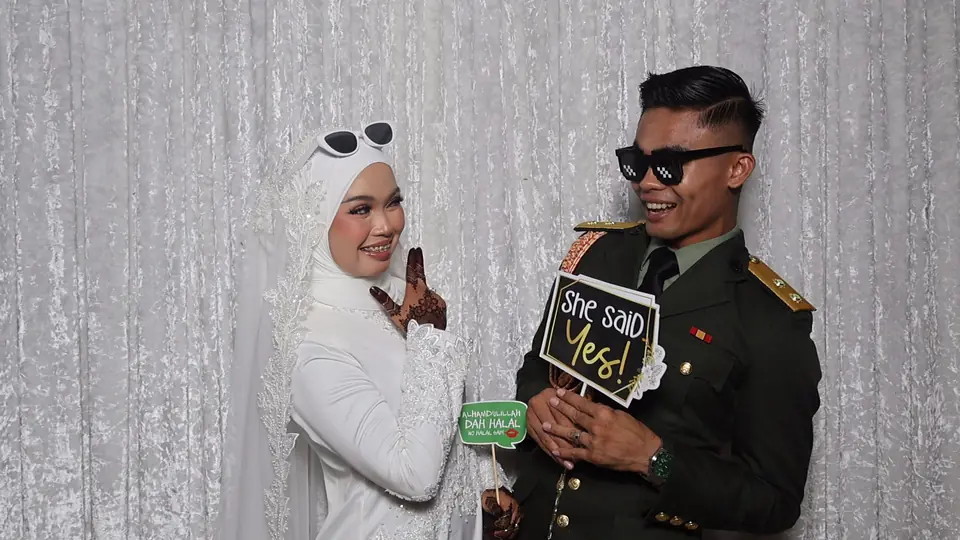 White backdrop set up at an event