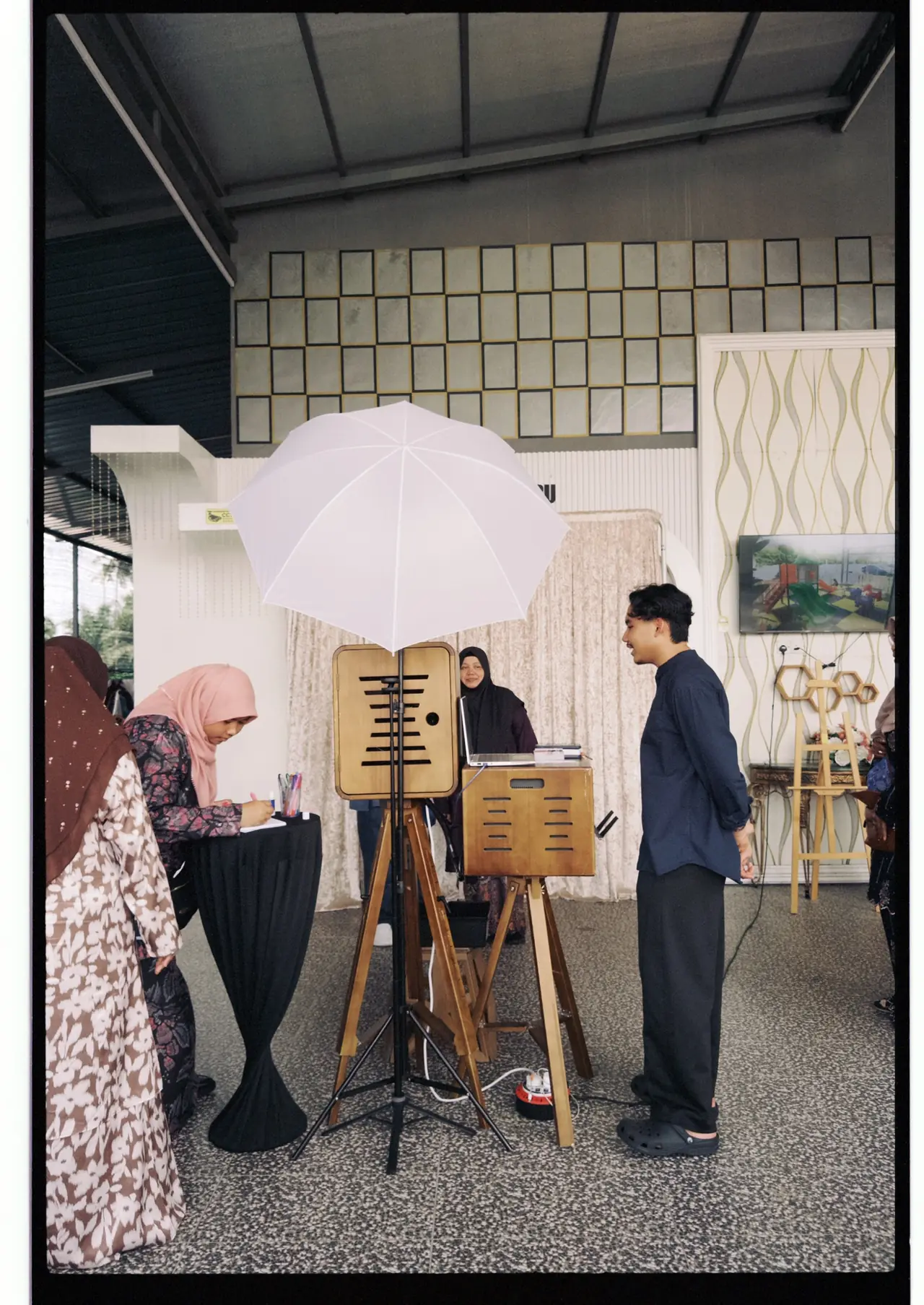 Guests at the firphotobooth booth during a celebration