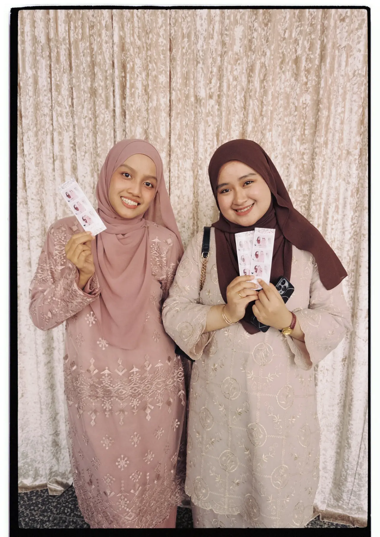 Event guests gathered at the photobooth